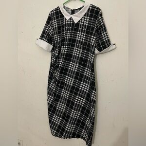 Black and White Plaid Dress
